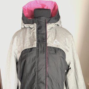 Gerry Jacket Girls Black Gray Pink Hooded Winter Coat Size: L 14-16